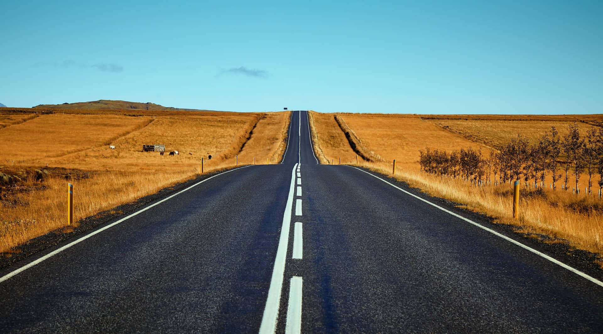 A long empty highway